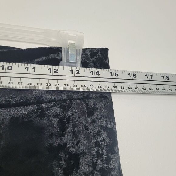 Black velvet flare witchy dark hippie moody Stevie Nicks whimsigoth pull on pant - Picture 3 of 6